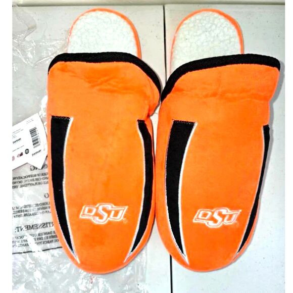 Oklahoma  State University Slippers Mens XL 13-14 - Picture 1 of 7